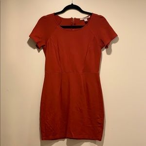 Burnt Sienna office dress